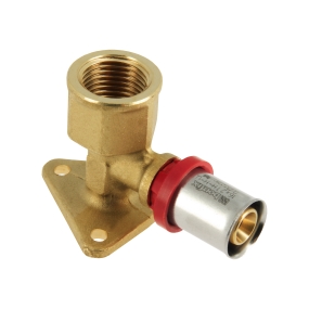 Alu-pers Muurplaat 25x3/4"bi H=52mm (Bonfix)